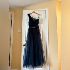 Mesh overlay formal dress